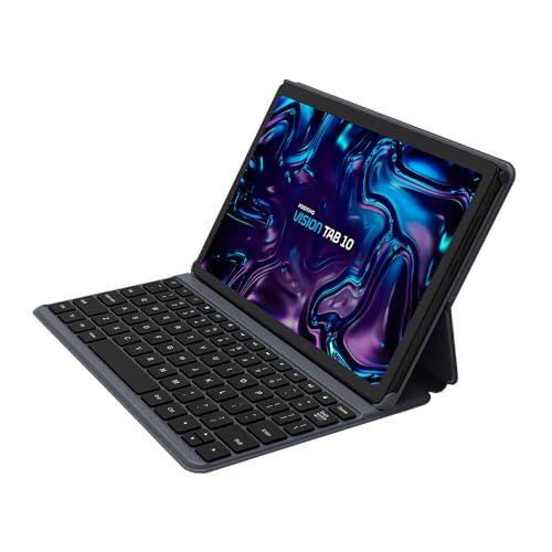         Tablet Positivo Vision TAB 10 com Capa Teclado 4GB RAM 128GB Armazenamento, Octa-Core, 13MP  Selfie 5MP, Bateria 6000mAh, Tela 10.1 HD, Wifi AC e 4G, Full Lamination - Preto       