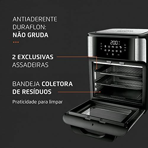         Fritadeira Air Fryer Forno Oven 12 Litros, Mondial, Preto/Inox, 2000W, 110V - AFON-12L-BI       